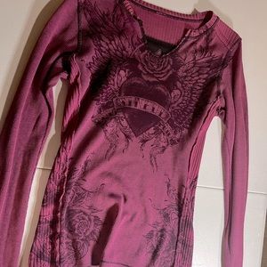 PINK & BLACK SINFUL AFFLICTION KNITTED TOP
